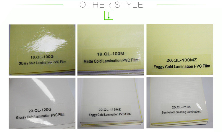 Super clear plastic transparent Cold Lamination PVC Film for Photo
