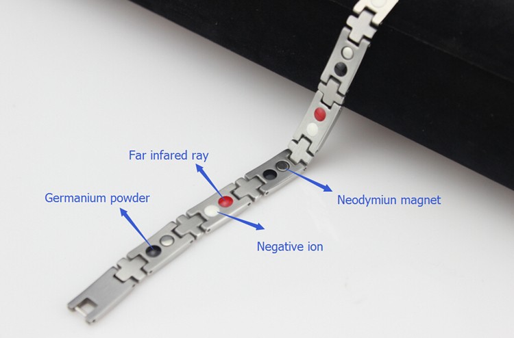 New arrival stainless steel jewelry manufacturer mens wholesale bio energy magnetic bracelet