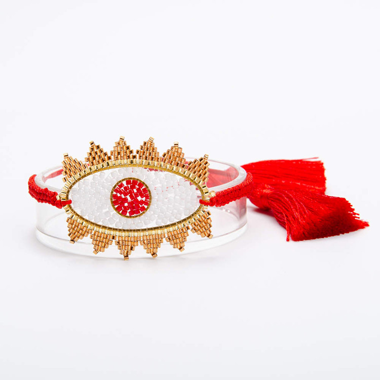 MI-S180026 Moyamiya New Design Boho Chic Evil Eyes Bangles Beaded Bracelets Bohemian Costume Jewelry Set