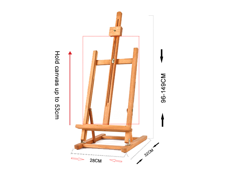 Wholesale Portable Adjustable Kids Display Stand Painting Table Top Wooden Easel