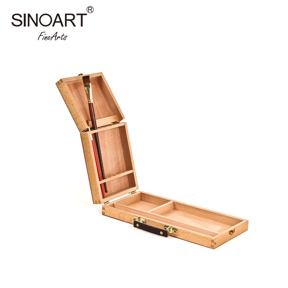 Hot Selling Oem Art Easel Brush Wooden Pencil  Box For Painting Sketch
