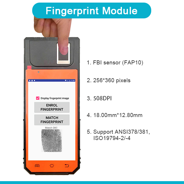 HF-FP09 Wireless Android Handheld Barcode Scanner with Printer