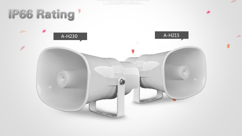 A-H215 ABS 15W Square shape IP66 waterproof outdoor horn speaker