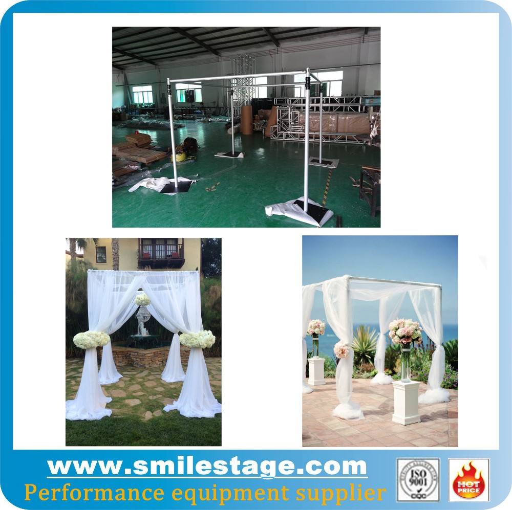 Aluminum double backdrop pipe and drape wedding backdrop stand