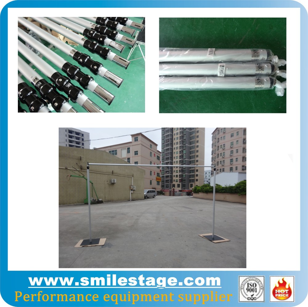 Aluminum telescopic portable stand pipe and drape kits for wedding canopy