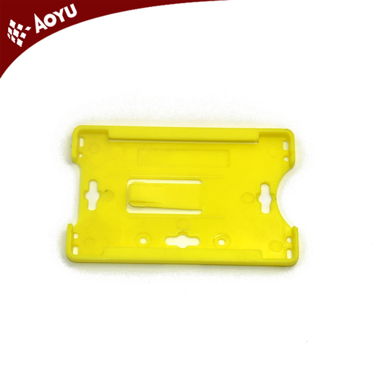 blue  color vertical plastic ID Card Holder for business name card