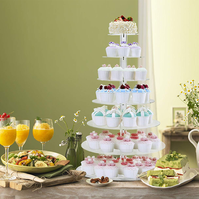 3 4 5 6 7 8 tier round spiral wedding cake stand set cupcake stands and stacked cake stand for party