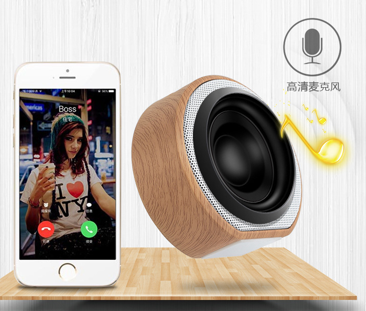 Portable wood color Wireless Karaoke Microphone Bluetooth Radio Speaker Music Player wooden speaker