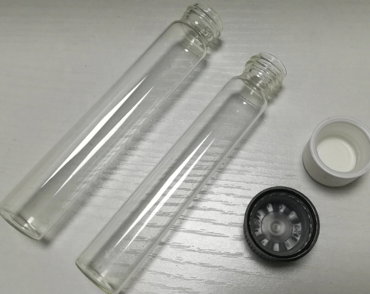 Hot Sale packaging 20*120mm Moon rocks Glass Tubes fit PreRolls Joint Pre-roll Preroll with 6 Flavor Stickers