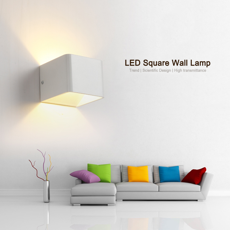 5W Modern Wall Sconce AC85-265V for Stairs Corridor Wall Lighting sconce with rgb remote controller