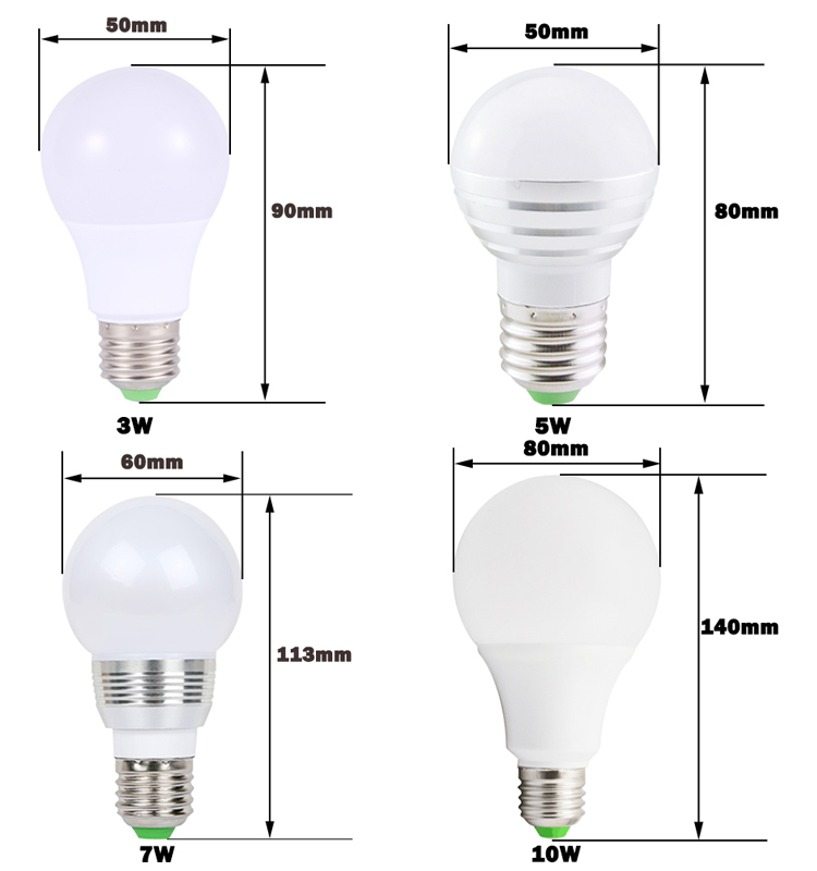 E27 LED Change 16 Colors RGB Bulb Light Lamp AC 85-265V RGB Led Light + IR Remote Control Christmas Decoration Lights Lampada