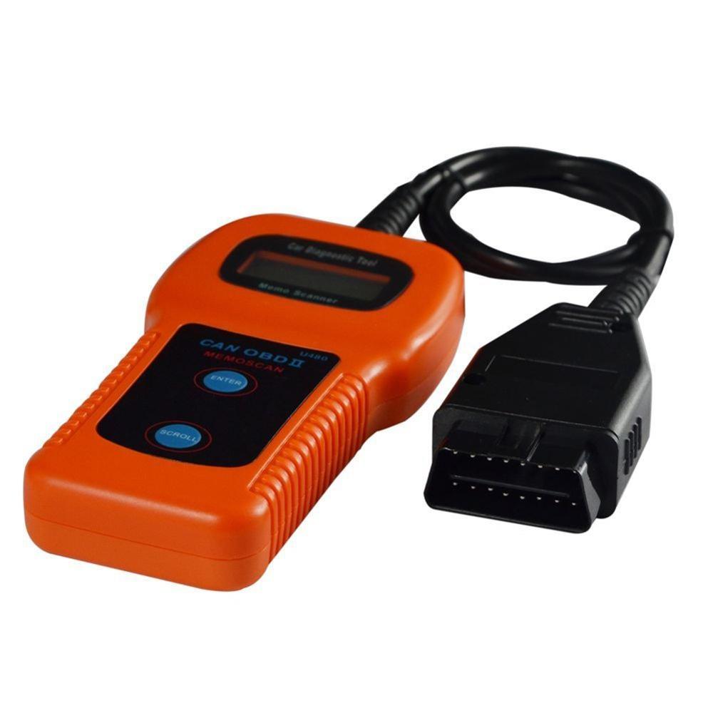 U480 CAN BUS OBD2 Scanner Car Diagnostics Tool Engine Code Reader With LCD Display for OBD II Vehicles