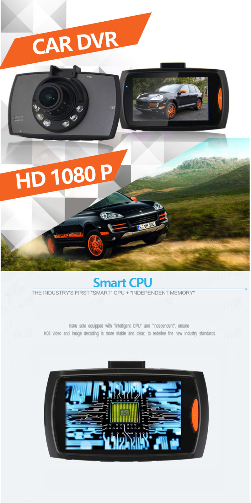 New Promotion 1080P Full HD Novatek G30 Car DVR 170 Degree Wide Angle Car Camera Recorder With Night Vision With G-Sensor
