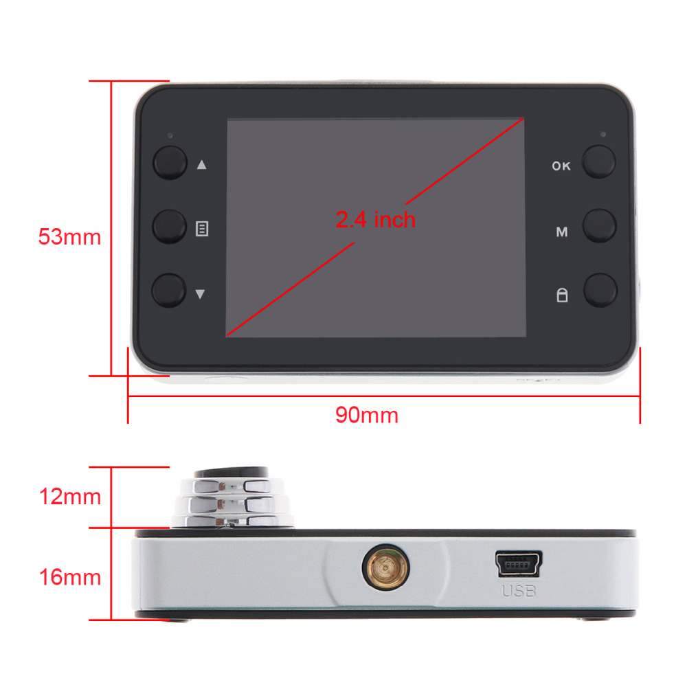 1080P Car DVR Black Dashboard Night Vision Camera Video Recorder Loop Recording Mini Dash Cam