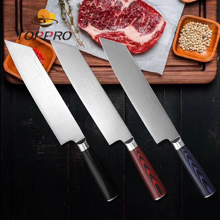 8 inch amazon professional german stainless steel wooden handmade gift box japanese kitchen chef knife