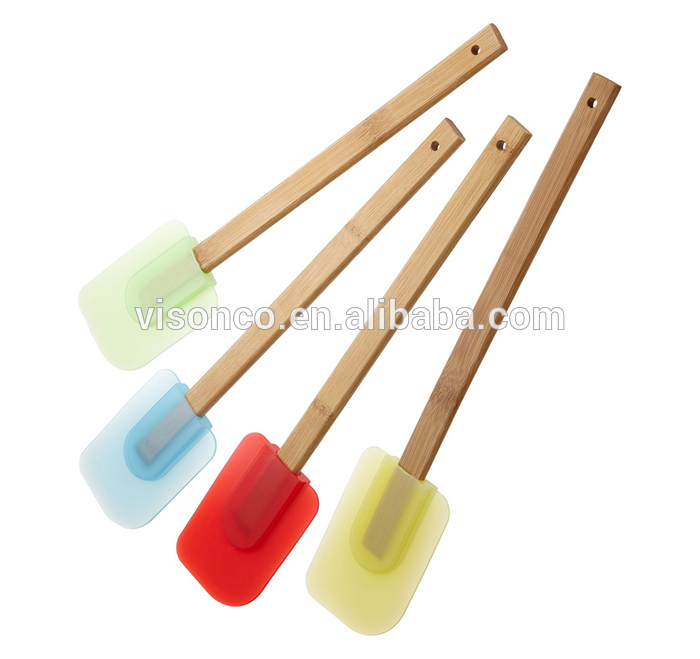 Heat resistant household silicone baking spoon butter spatula scraper set pastry cooking tools