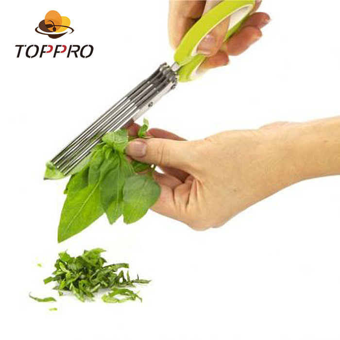 TOPPRO  5 Blades herb scissor kitchen shear
