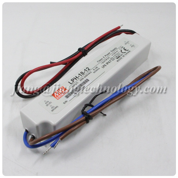 Meanwell LPH-18 Series 18W Single Output Switching Power Supply  12V 1.5A IP67 LPH-18-12 LED Driver
