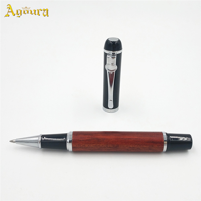 Wholesale ex-factory price commercial gift customizable logo rosewood black signature pen