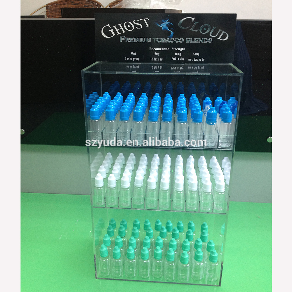 Shenzhen OEM acrylic e-juice display perspex e juice store display case