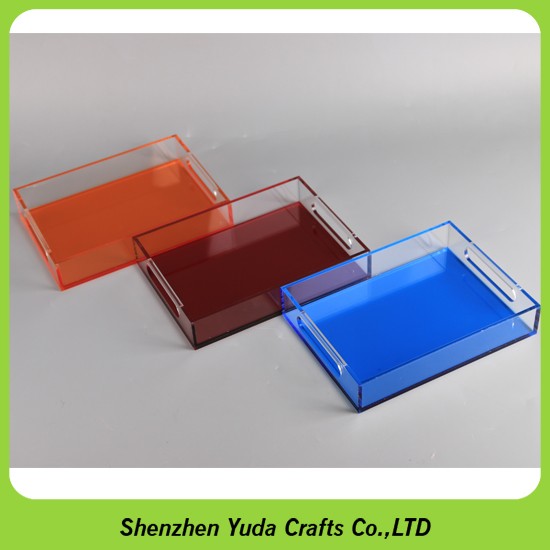 popular house decoration plastic tray furniture luxury special design laser engraved acrylic tray