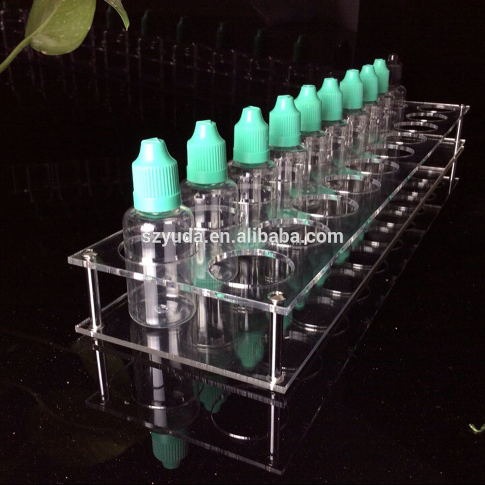 fabricate transparent acrylic eliquid display, 10ml,15ml,30ml e-liquid stand