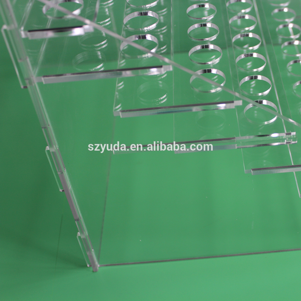 Fabricated acrylic e liquid display eliquid stand with holes wholesale