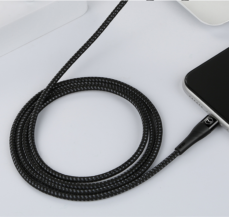 Mcdodo 4ft/6ft 1.2/1.8m SR Braided Cheap Price with LED Reversible Data Cable for Iphone 5 6 7 8 X XS XR