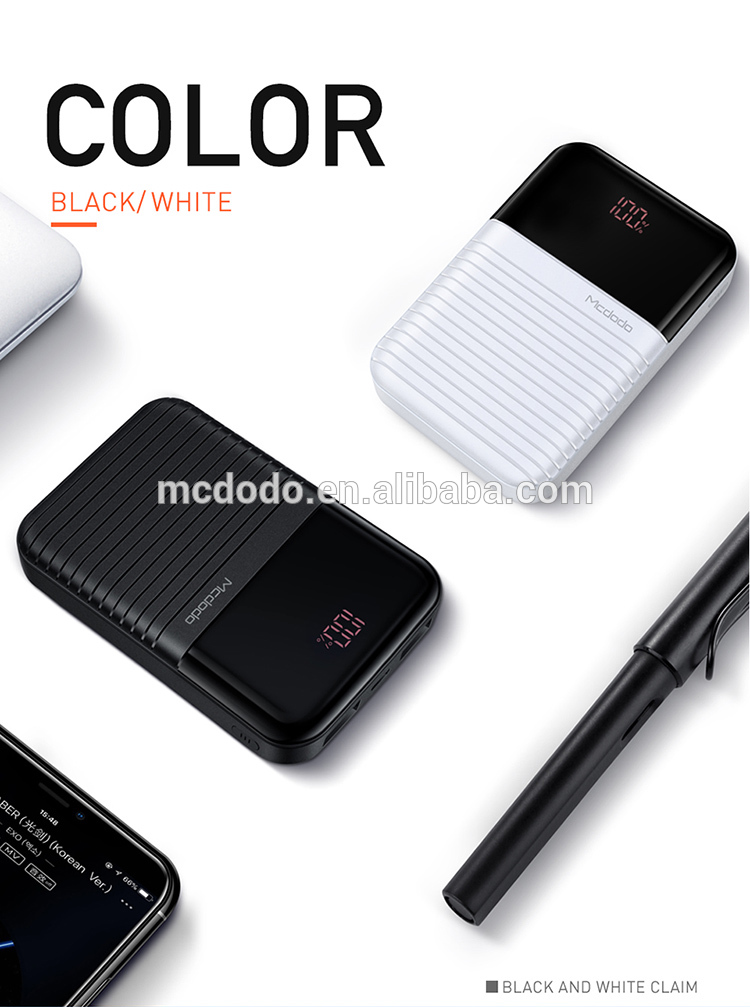 Mcdodo 2019 Amazon Electronics Trending New Products 10000 mAh  LED Display Mini Size  Real Capacity Portable Mobile Power Bank
