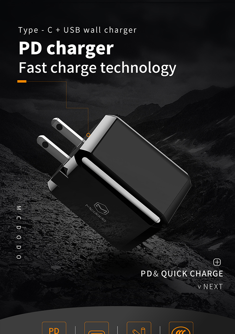 2019 Mcdodo 29W Dual USB PD and USB A 5V 2.1A  Super Quick Charger for iphonex/xs/xr