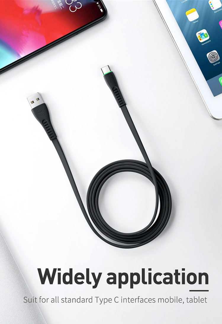 Mcdodo Highest Cost Effectiveness Type C Cable, Mcdodo Flat TPE Quick Charge Cable for Samsung