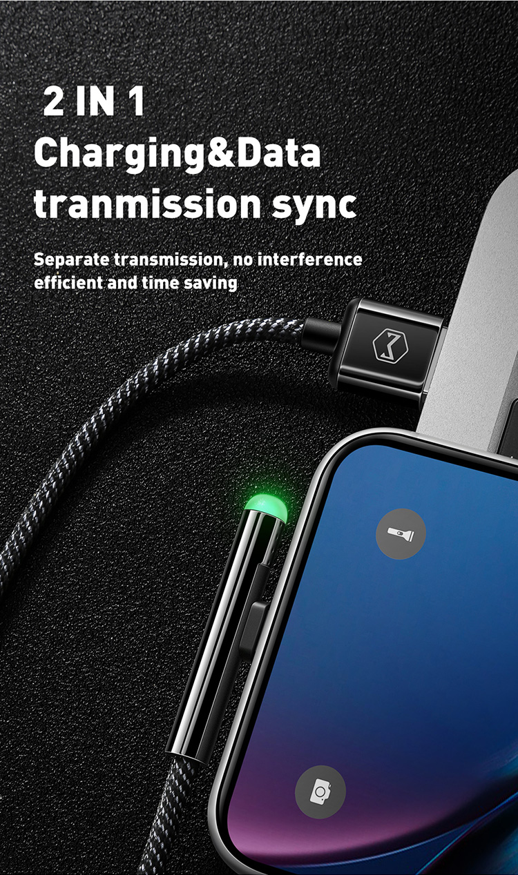 2019 New! Mcdodo No. 1 Braided 1.5m/2m USB C Right Angle Data Cable Supporting QC3.0/4.0