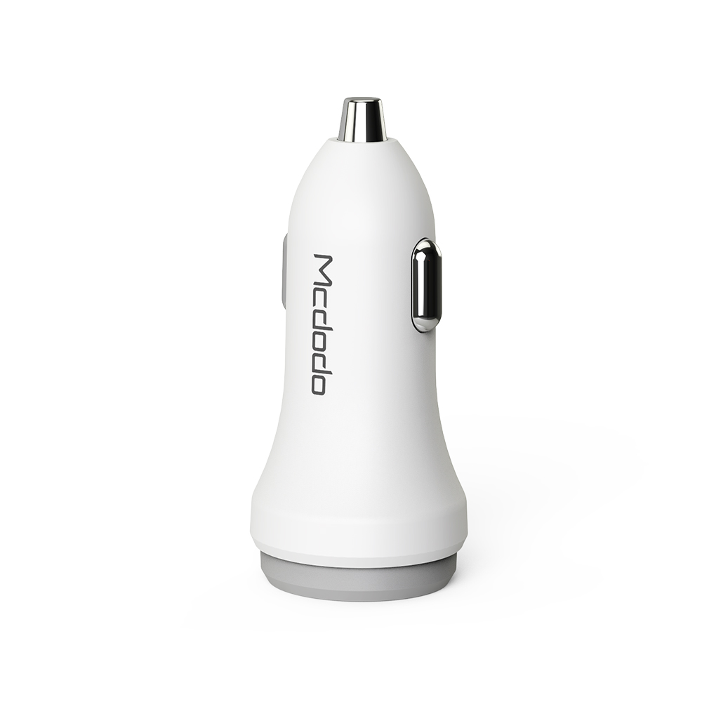 Mcdodo Lowest Factory Price 5V 2.4A Two USB ABS Car Charger with CE Rohs Fcc
