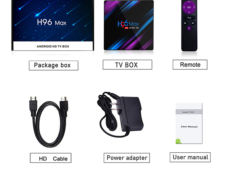 H96 MAX RK3318 Smart TV Box Android 9.0 4GB 32GB 64GB Media player 4K Google Voice Assistant Netflix Youtube 2GB16GB Set Top Box