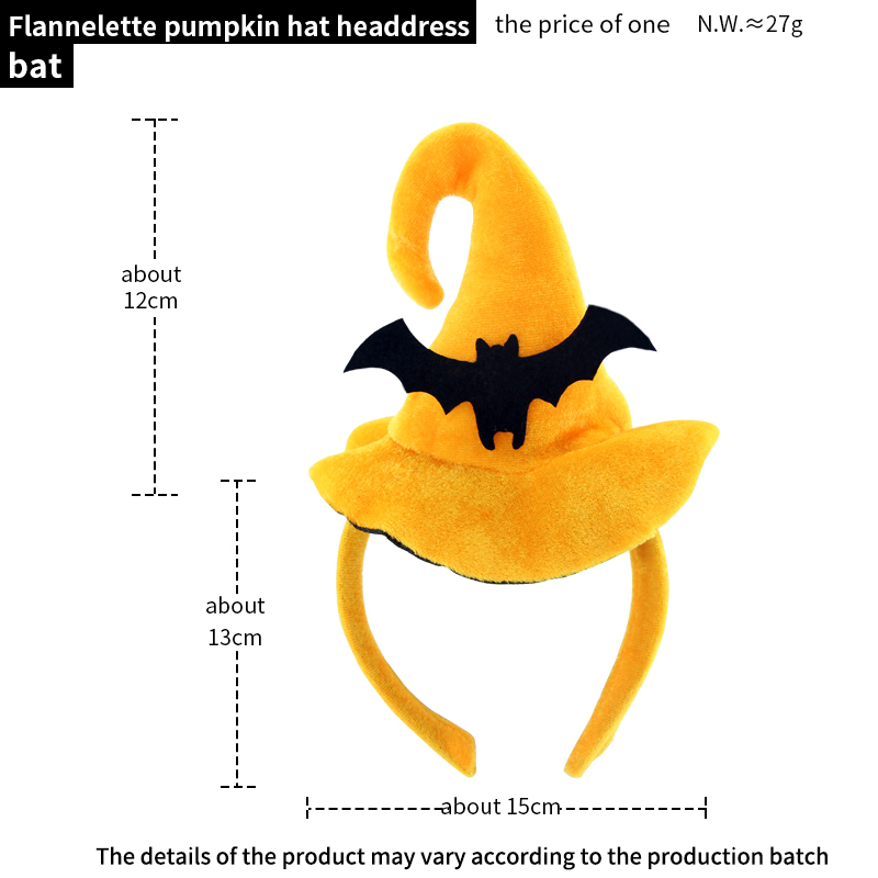 Halloween Party Cosplay Costume Accessories Orange Pumpkin Hat Headdress For Adult Kids