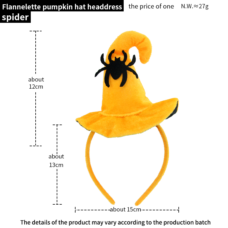 Halloween Party Cosplay Costume Accessories Orange Pumpkin Hat Headdress For Adult Kids