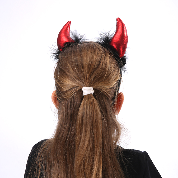 Halloween Party Costume Accessories Red Devil Headdress Festival Headband For Kids