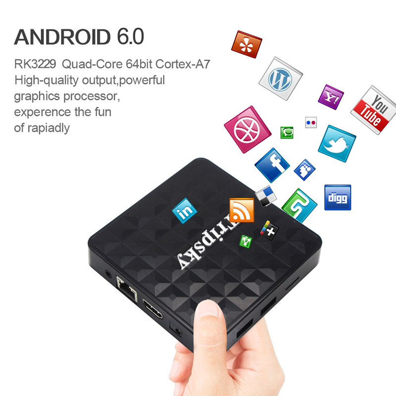 Factory Price J 7 RK3229 2G Ram 16G Rom Quad Core Android 7.1 Android Box for Tv