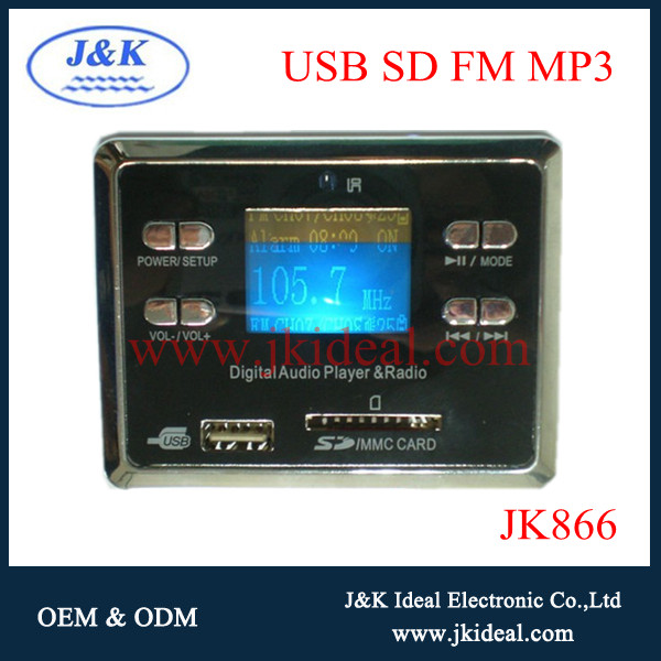 JK6836 Speaker usb tf fm mp3 player kit