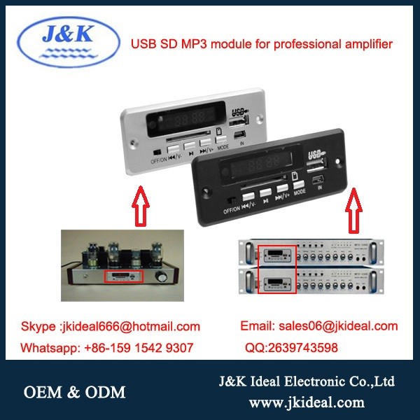 JK6890BT high quality 12v usb sd car bluetooth mp3 decoder module