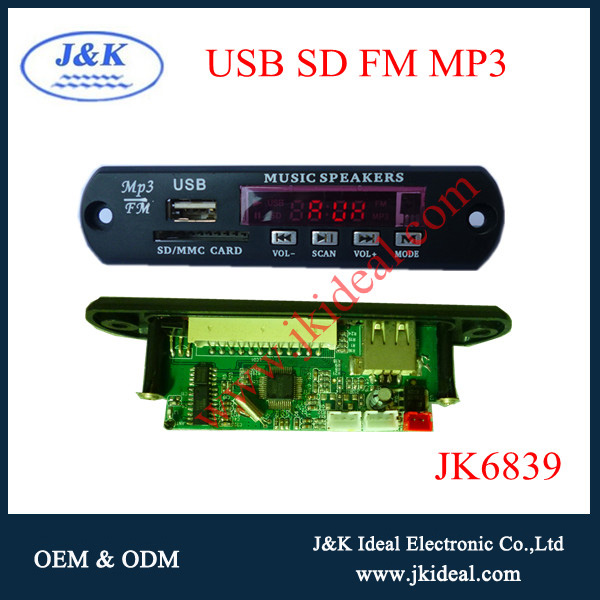 JK6839 Multi-function 5V USB MP3 Decoder Module