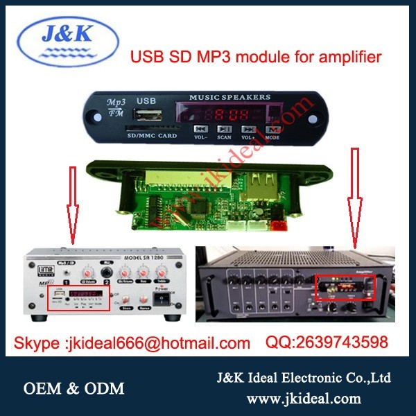 JK6836BT Bluetooth fm panel usb mp3 player