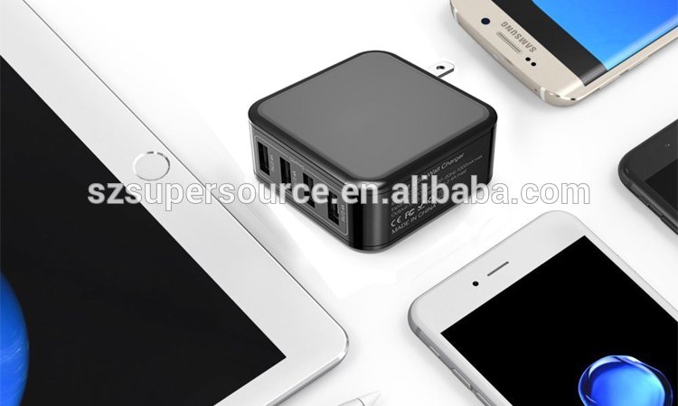 4 port universal Usb Wall Charger 5v 8a Folding plug mobile phone/tablet mini usb charger