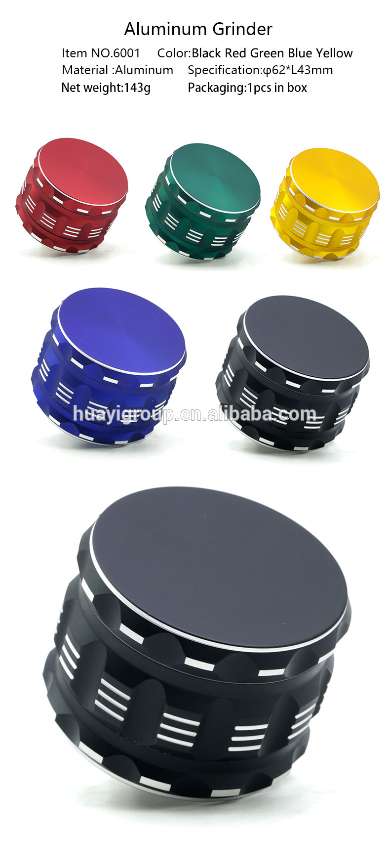 High quality custom logo silicone coating grinder 4 layer aluminum smoking weed accessories tobacco herb grinder