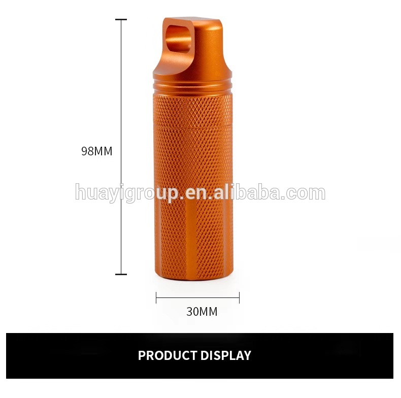 2019 new design aluminum alloy smoking weed herb case container outer door smoking accessories  portable storage bottle jar