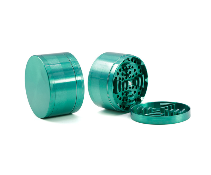 High quality 4 pieces layer large  sizes 75mm aluminum alloy  herb tobacco weed grinder