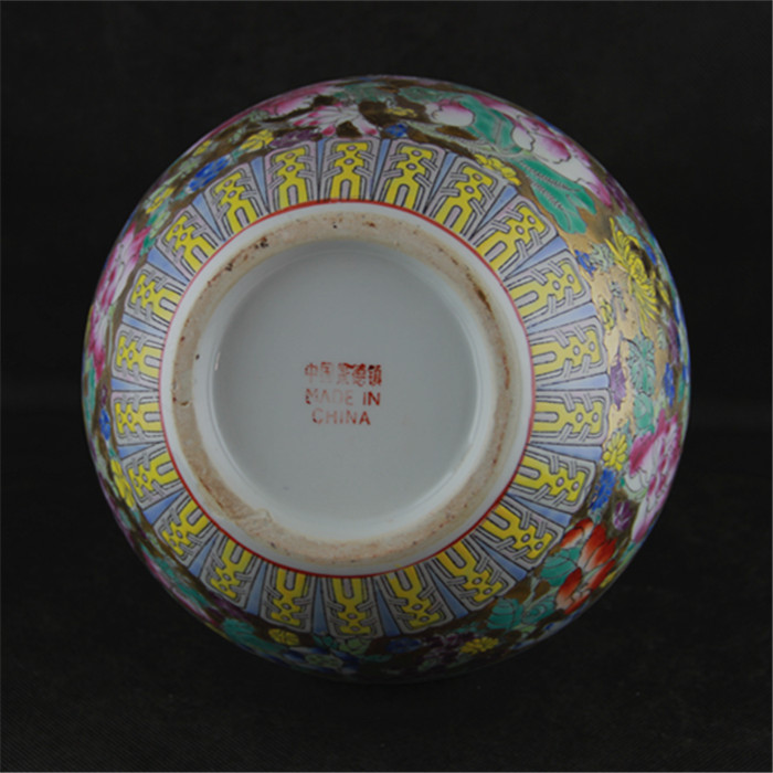 Jingdezhen antique hand painted famille rose porcelain ceramic flower vase for collection