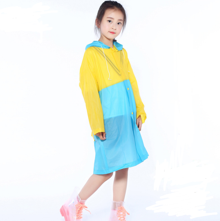 MC-607 2018 fashion Student cartoon PVC rain coat reflective waterproof rainwear