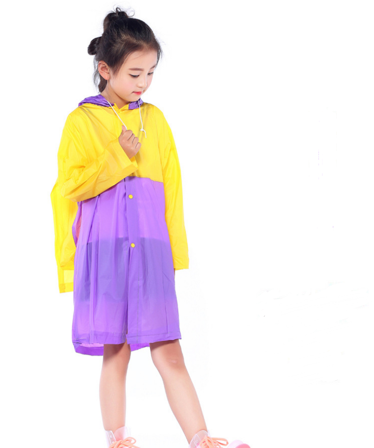 MC-607 2018 fashion Student cartoon PVC rain coat reflective waterproof rainwear