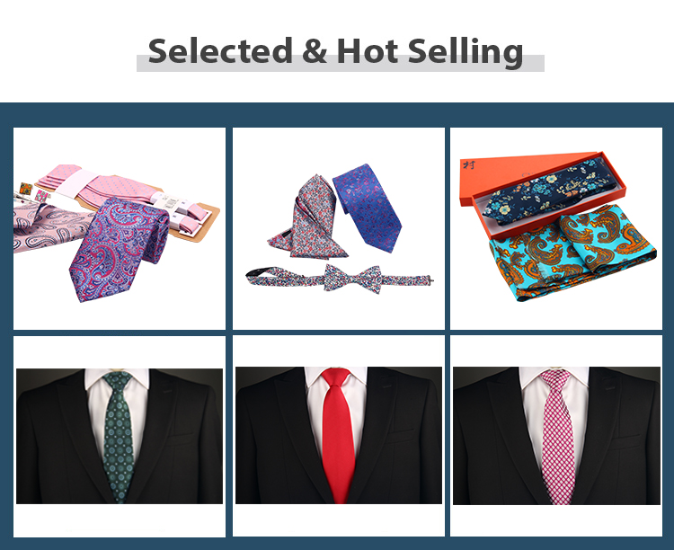 Customise Blank Jacquard Silk Mens Necktie Set Gravata